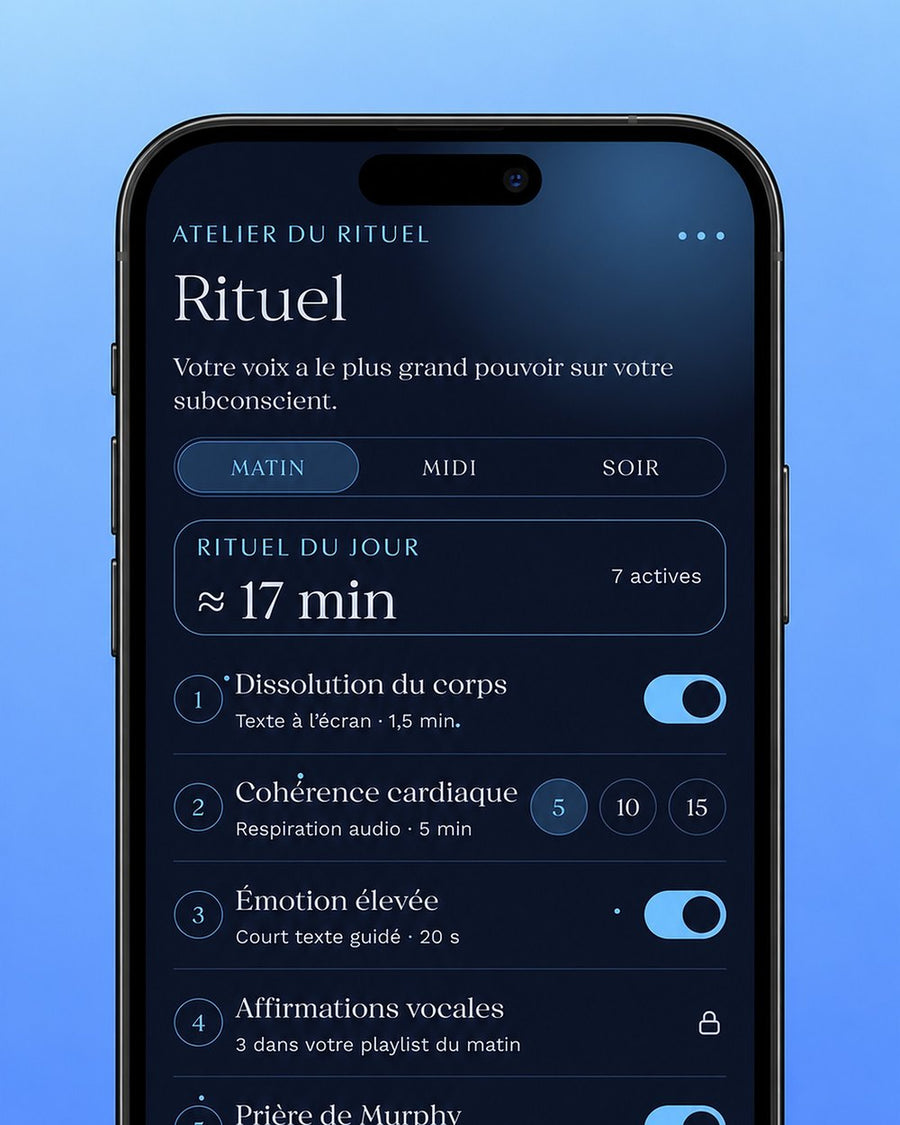 Le rituel du matin