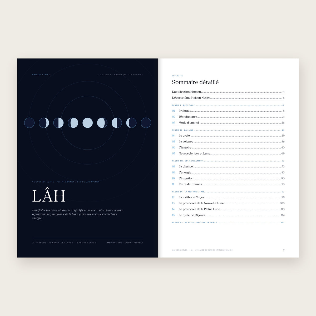 LÂH, couverture et sommaire du guide