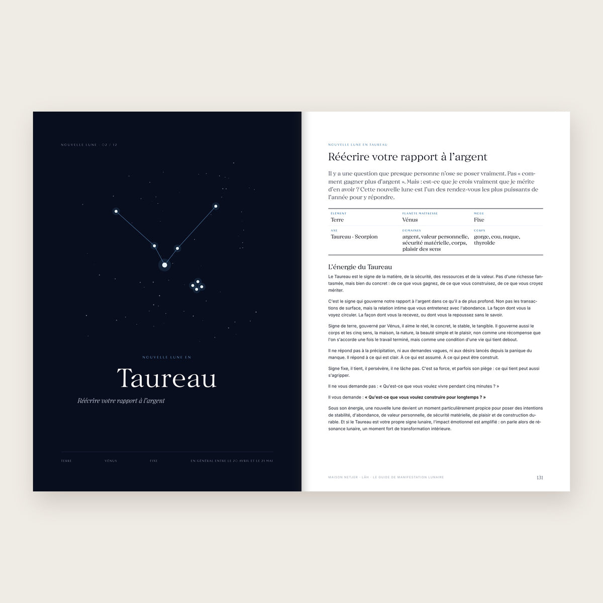 LÂH, chapitre Nouvelle Lune en Taureau