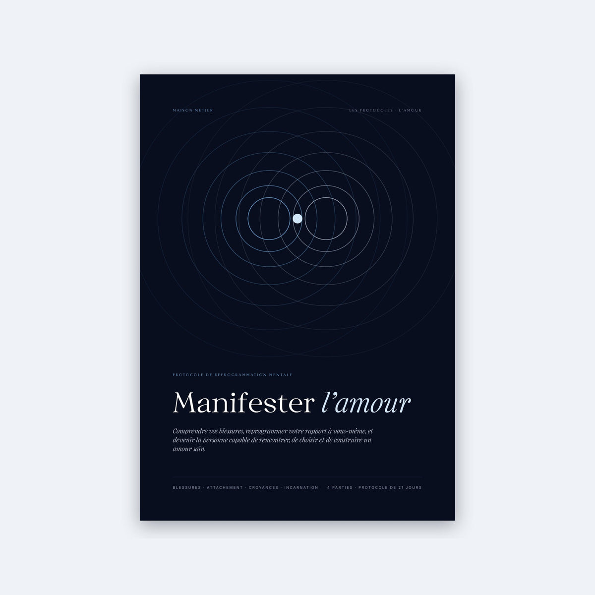 Manifester l'amour · Protocole de 21 jours · Maison Netjer