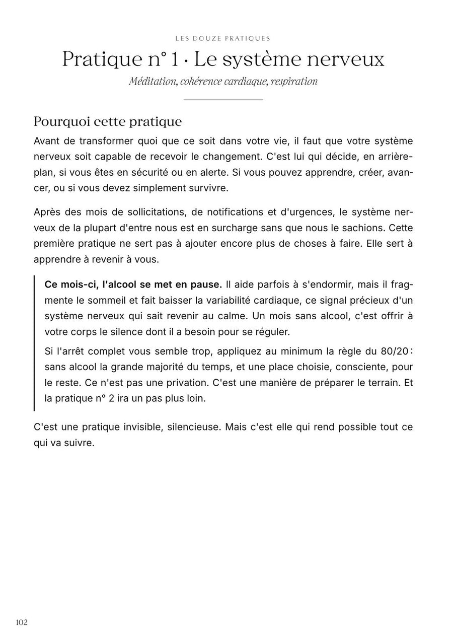 Chaque pratique expliquée